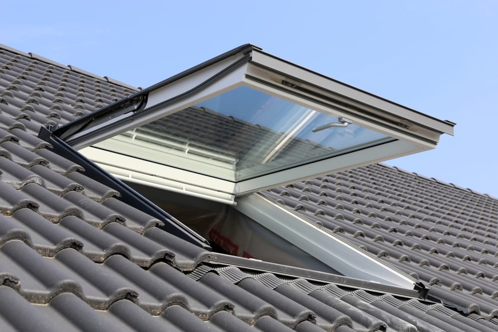 Beautiful skylight illuminating a modern residential home in Suffolk County, NY, expertly installed by SkyLuxe Construction for a bright, airy living space